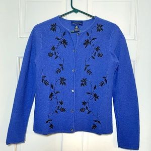 100% wool Charter Club Vintage Petite cardigan XS